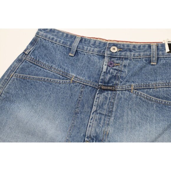 NOS Vintage 90s Marithe Francois Girbaud Mens 32 Loose Denim Jean Shorts Blue - Picture 5 of 11